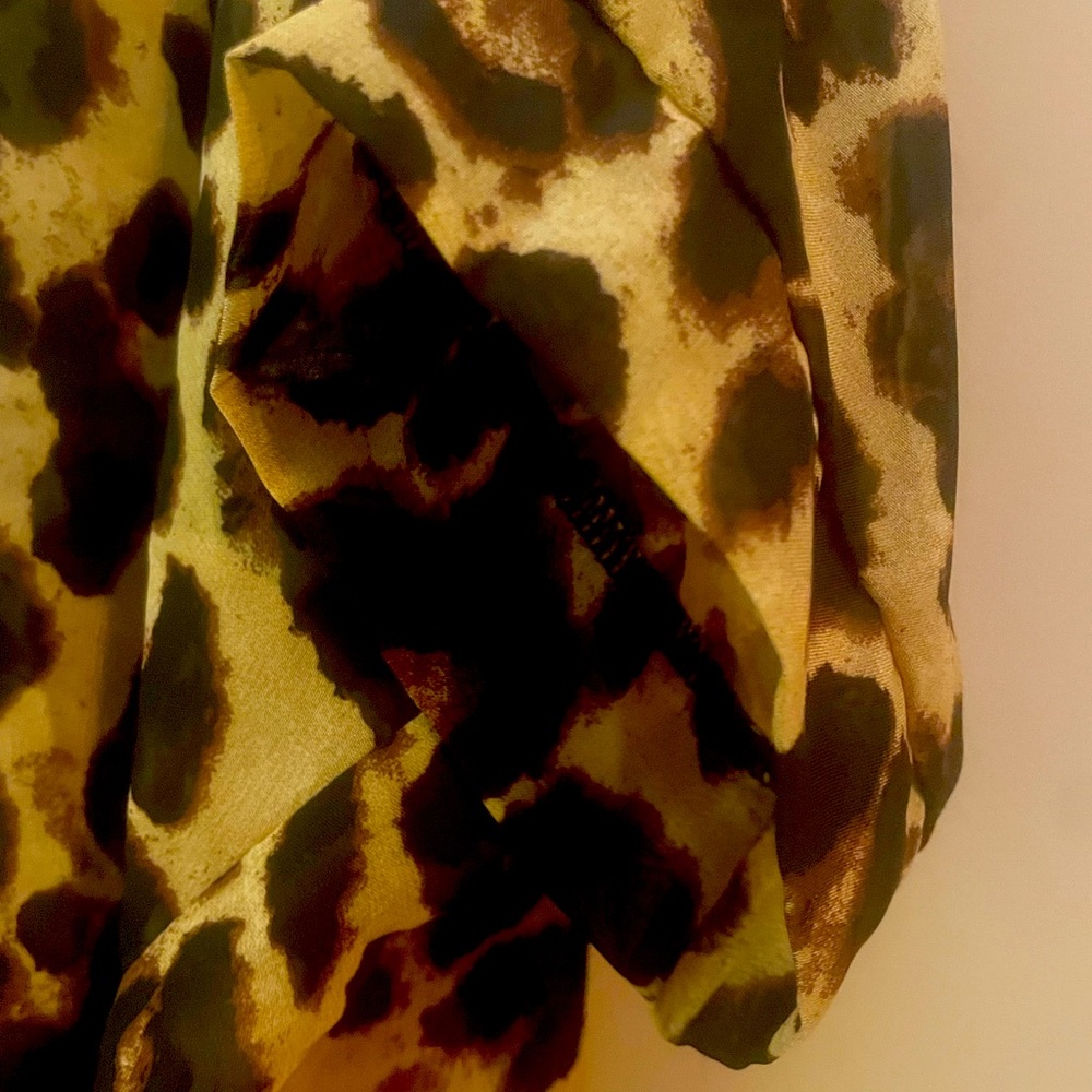 Animal print light weight oversized sheer top -